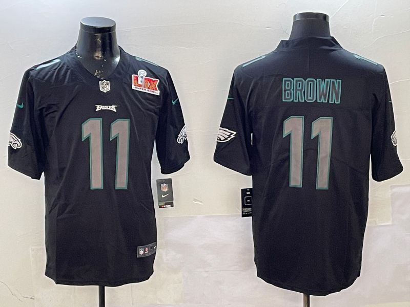 Men Philadelphia Eagles #11 Brown 2025 Nike Fashion Impact Black Limited NFL Jersey style 2